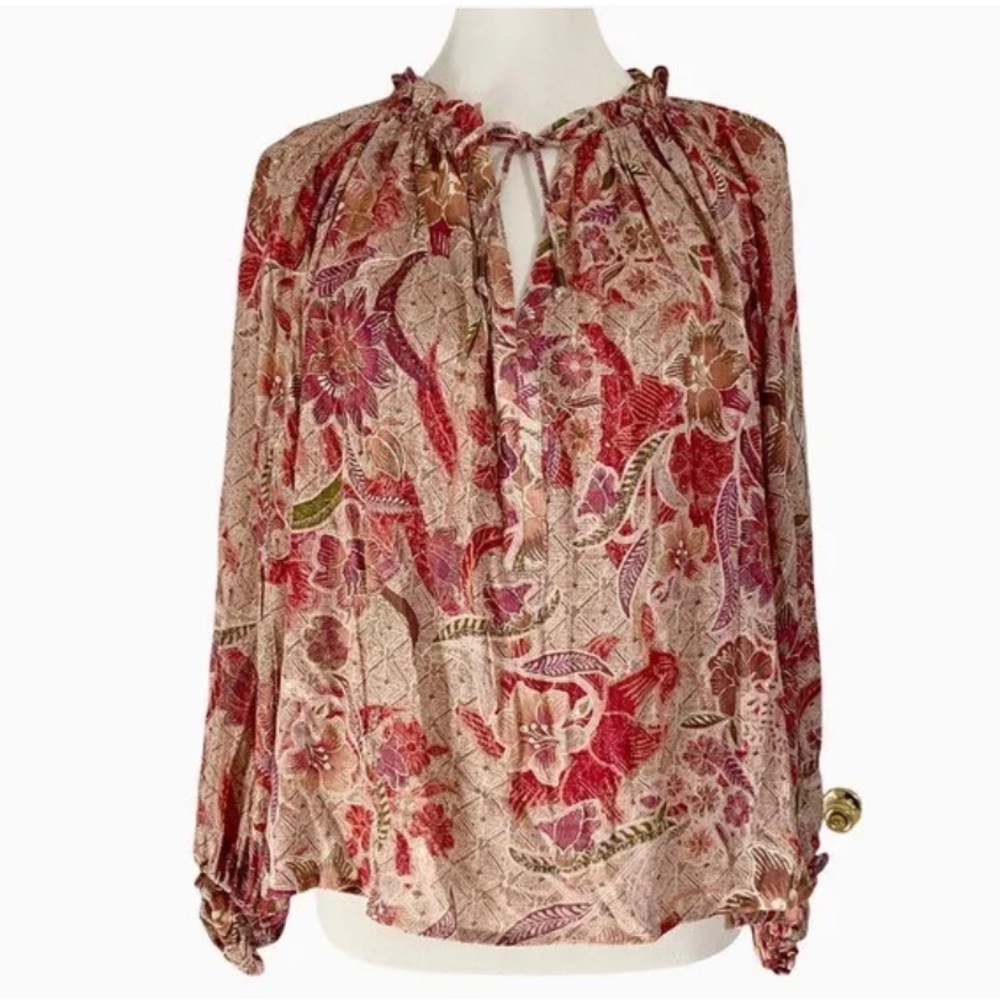 Vici Blouse Floral Print Long Sleeve Boho |Size Small